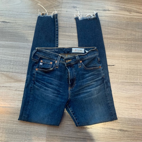 AG- ADRIANO GOLDSCHMIED Ankle Super Skinny Step Frayed Raw Hem - Picture 2 of 5